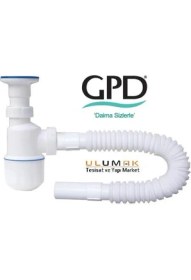 Resim GPD SFN04 Körüklü Tahliye Taslı Lavabo Sifonu (Ø32) 