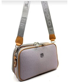 Resim Just Polo Kadın Günlük Kullanıma Uygun Gofraj Baskılı Lüks Omuz Çantası Shoulder Bag Gri 