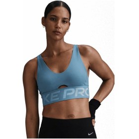 Resim Nike Pro Indy Plunge-support Bra Kadın Spor Bra Yeşil 