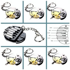 Resim Omeniv 6lı Tornavida Çakı Set Anahtarlık Motosiklet Bisiklet Çok Renkli 