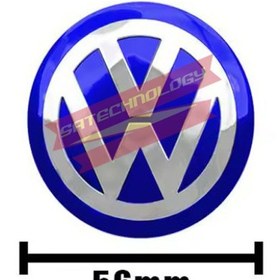 Resim Volkswagen Direksiyon Logo 56mm Mavi-56mm 