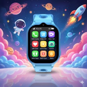 Resim You Watch KN8101 M Akıllı Çocuk Saati 4g Sim Kart Destekli Görüntülü Görüşme Özelliği 