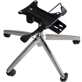 Resim KamusalMarket Makam Koltuğu Ayağı Çap 70 Cm Çift Kollu Kuyruklu Mekanizma Krom Pistonlu 150 Kg 