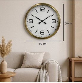Resim Büro Ev Ofis Hediyesi İçin 60cm Golden Prestij Dizayn Duvar Saati Diğer 