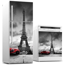 Resim Buzdolabı Ve Bulaşık Makinası Beyaz Eşya Sticker Kaplama Eyfel Kı (552850594) 