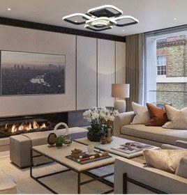 Resim Tt302-4+1-Sy Kare Tt Aydınlatma Mat Siyah Plofonyer 5 Li Led Aviz 
