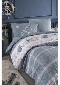 Resim Zebra Casa Dreamy Mürdüm Comforter Yatak Örtüsü Seti Mavi 