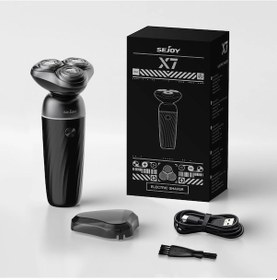 Resim Sejoy Elektrikli Tıraş Makinesi Erkek Tıraş Makinesi Sakal Düzeltici 3d Yüzen Black İspanya 1 Saat 