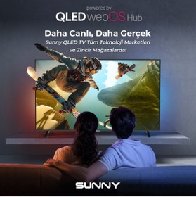 Resim Sunny SN50QMN252 50" 127 Ekran Uydu Alıcılı 4K Ultra HD WebOS Smart QLED TV 