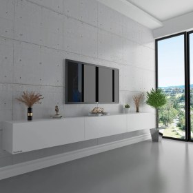 Resim Myniture Duvara Monte Tv Sehpası Beyaz S6108-1 