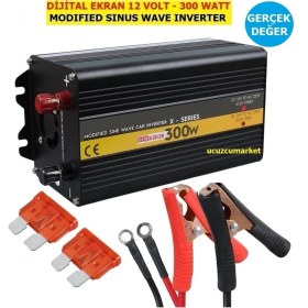 Resim Inverter 12 Volt - 300 Watt Modifıed Sinus Wave Gerçek Değer (12V - 220V Çevirici) 