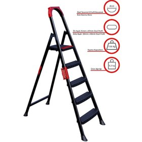 Resim Anka Plus 4+1 Basamaklı Metal Merdiven, Anka4 