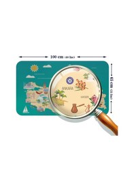Resim Eğitici Ve Öğretici Cocuk Odası Türkiye Haritası Duvar Sticker-60x105-3878 Renkli 