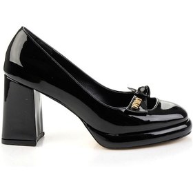 Resim Siyah Kadın Klasik Topuklu Ayakkabı K01231456098 Siyah 