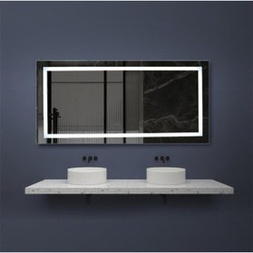 Resim GLOBAL LED MIRROR 90x65 Cm Ledli Ayna Dresuar Hol Koridor Duvar Salon Banyo Wc Ofis Çocuk Yatak Odası Boy 