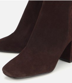 Resim Hotiç Kadın Süet Deri Küt Burunlu Topuklu Bot 01boh317750a480 01boh317750a480 Kahverengi 