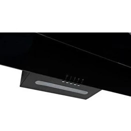 Resim Alveus Alv F17 Pb 60 cm Siyah Cam Duvar Tipi Ankastre Davlumbaz Eğimli Şekli ile Şık ve Fonksiyonel 