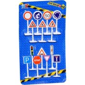 Resim Kızılkaya oyuncak Kızılkaya Trafik Işaretleri Seti 2-4 Yaş Çocuklar İçin Eğlenceli Oyuncak Araba 