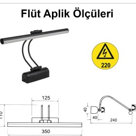 Resim Enerji Tasarruflu Flüt LED Aplik Banyo Tablo Çalışma Masası Duvar Sanat Eseri Ayna Dekoratif ve Mode 