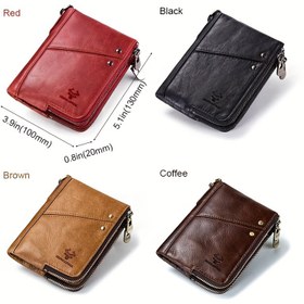 Resim HUMERPAUL Kadın Moda Hakiki Deri Cüzdan Fermuarlı Cepli, Günlük Stil, Çıtçıtlı Kapatma, Polyester Astarlı, Kuru Temizleme, Baskısız, Kenar Boyalı - Geniş Kapasiteli Çok İşlevli Clutch 