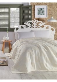 Resim Betires Home Ca18002 Örgü Battaniye Naturel - Çift Kişilik 