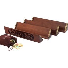 Resim Helena Wood Art Kardelen Oymalı Okey Takımı 