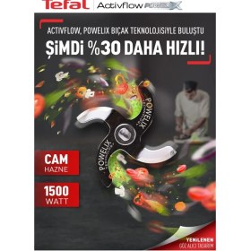 Resim Tefal 1500W Güç 1,5 Lt Cam Hazne Dilimleyici,rendeleme ve 4 Bıçaklı Mutfak Robotu + Hassas Mutfak Tartısı Hediyeli 