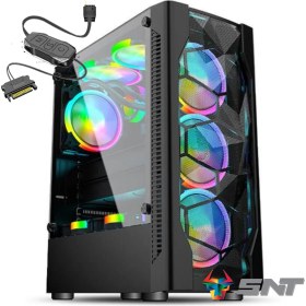 Resim SNT Energy Snt Bliz Bz-I C4 Mid Tower Atx Gaming 4 x Argb Fanlar ve Kablolu Kontroller Dahil Masaüstü Bilgisayar Kasası (Power Yok) 