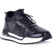 Resim Pierre Cardin 1210275 Erkek Hakiki Deri Sneaker Ayakkabı Siyah 