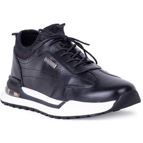 Resim Pierre Cardin 1210275 Erkek Hakiki Deri Sneaker Ayakkabı Siyah 