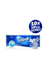 Resim Selpak® Klasik Cep Mendil 10'lu 10 Paket 