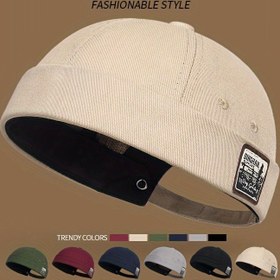 Resim Erkek Vintage Tarzı Pamuklu Bere Şapka - Hafif, Nefes Alabilir, Dört Mevsim Hip-Hop Kore Versiyonu Sokak Modası ile Geometrik Desen ve Kiracı Sembolü Nakış, Sokak Stili Aksesuar | Minimalist Bere | Pamuk Bere 