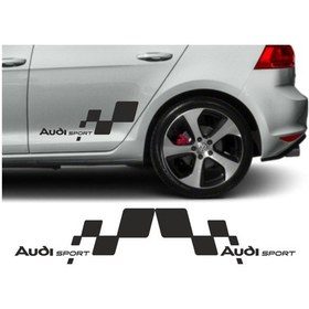 Resim Audı Yan Sport Yapışkan Arma 28 X 13 Cm 