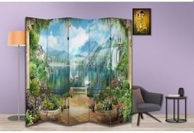 Resim Manzara Temalı Özel Tasarım Paravan Room Divider PRV1229, 180 x 180 
