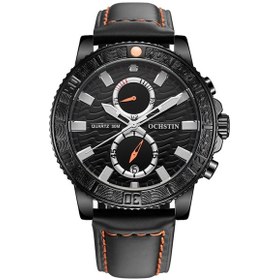 Resim Sones Olevs 5566 Erkek Basit Tek Takvim Su Geçirmez Kuvars Saat Siyah 