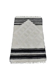 Resim Kilim Antik El Dokuma Yün Namazlık Seccade Tiftik Siirt Battaniyesi 0007 - Yeni - Beyaz 