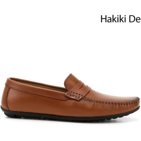 Resim Gönderi(r) Erkek Taba Antik Rok Hakiki Deri Loafer Ayakkabı 