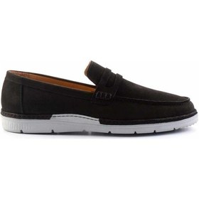 Resim Bambi Siyah Leather Erkek Loafer Ayakkabı E01304412201 Siyah 