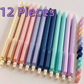 Resim 12'li Pastel Mekanik Kurşun Kalem Seti - Geri Çekilebilir 0.5/0.7mm Uçlar, Rahat Tutuş, Hafif ve Dengeli Sanat ve Yazı için 