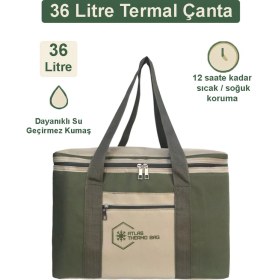 Resim Wallery Bags 36 Litre Isı Yalıtımlı Fermuarlı Kamp Piknik Termos Sıcak Soğuk Termal Çanta 