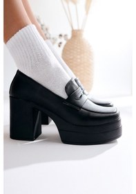 Resim Candace Siyah Topuklu Platformlu Kadın Ayakkabı 001 