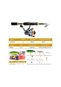Resim Valkyrie 1.8m Çantalı Motorlu Spin Olta Seti Silikon Rapala Misina Jighead Herşey Dahil Tam Set Ultra Hafif Tasarım 