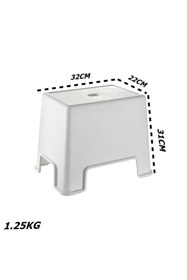 Resim Geseus Çelik Ayna Lüx Banyo Taburesi Çok Amaçlı Tabure 128-Beyaz 