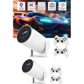 Resim Aylina Mey Ithalat® Full Hd 8 GB Ayaklı Çift Kollu 4K Video Oyun Konsolu Taşınabilir 