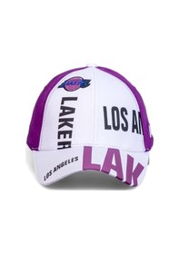 Resim Beyaz Los Angeles Lakers Basketbol Beyzbol Şapkası - Standart Beyaz 