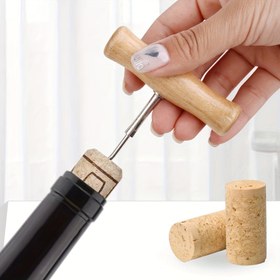 Resim 1/2 adet, Klasik Ahşap Saplı Tirbuşon, Çok İşlevli Taşınabilir Manuel Şişe Açacağı, Ev Mutfağı ve Restoran Temel Gereçleri, Partiler ve Günlük Kullanım için Sağlam Spiral Konserve Açacağı 