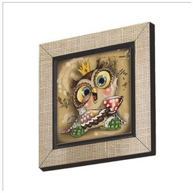 Resim Baykuş Baskılı Mdf Magnet 