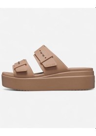 Resim Crocs 207431-brooklyn Buckle Zq9-latte Kadın Terlik Kahverengi 