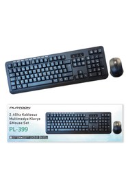 Resim Platoon 2.4Ghz Multimedya Standart Kablosuz Klavye Mouse Set Ofis Klavye Set 
