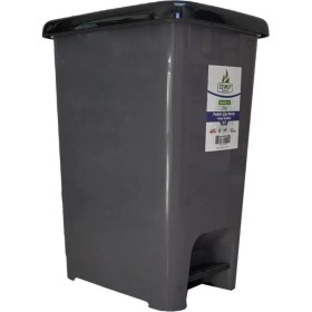Resim 50 Lt Gri Pedallı Çöp Kovası, Şık ve Dayanıklı Ev ve Ofis Kullanımı Için Ideal 